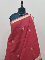 Red Chandheri Saree 1