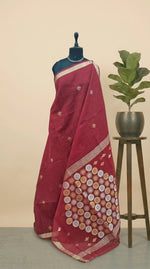 Red Chandheri Saree