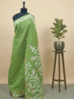 Parrot Green Chanderi Saree