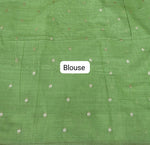 Parrot Green Chanderi Saree blouse