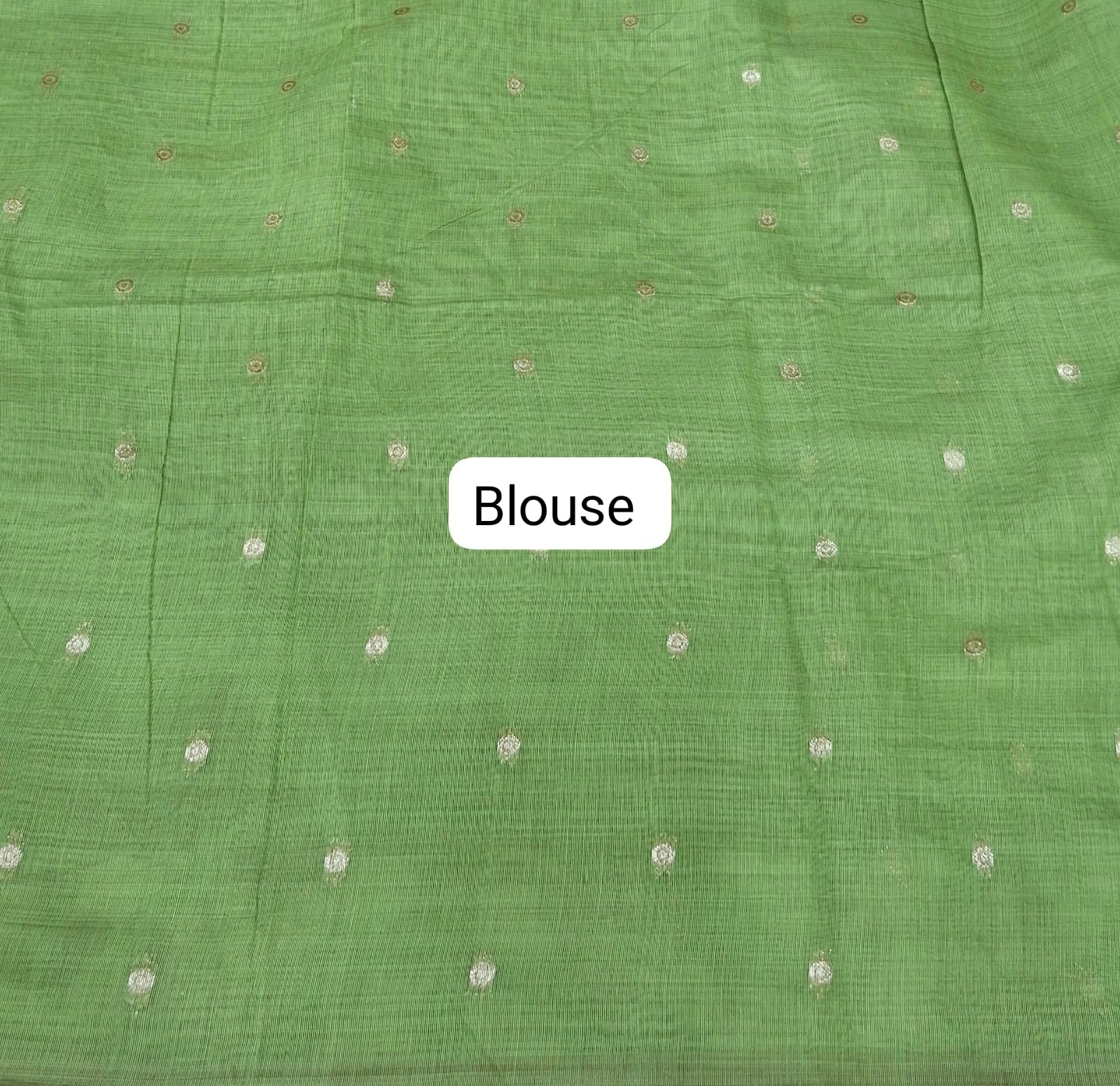 Parrot Green Chanderi Saree blouse