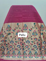 Rani Pink Chandheri Saree Pallu