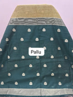 Olive Green Chandheri Saree pallu