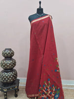 Red Chanderi Saree