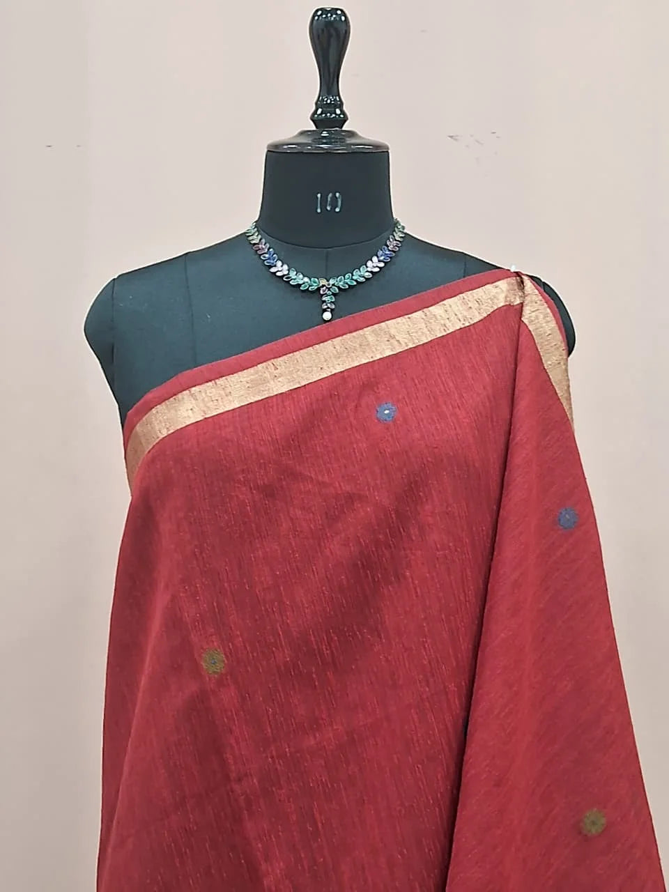 Red Chanderi Saree 1