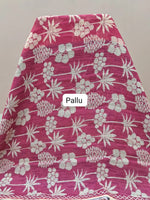 Graceful pink Chandheri saree pallu