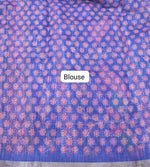 Teal Blue Chandheri saree blouse