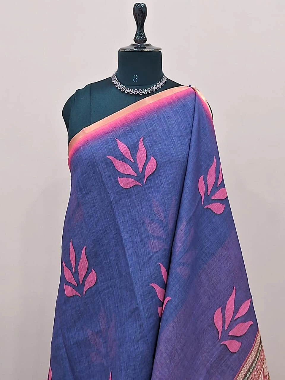 Blue Chandheri saree 1