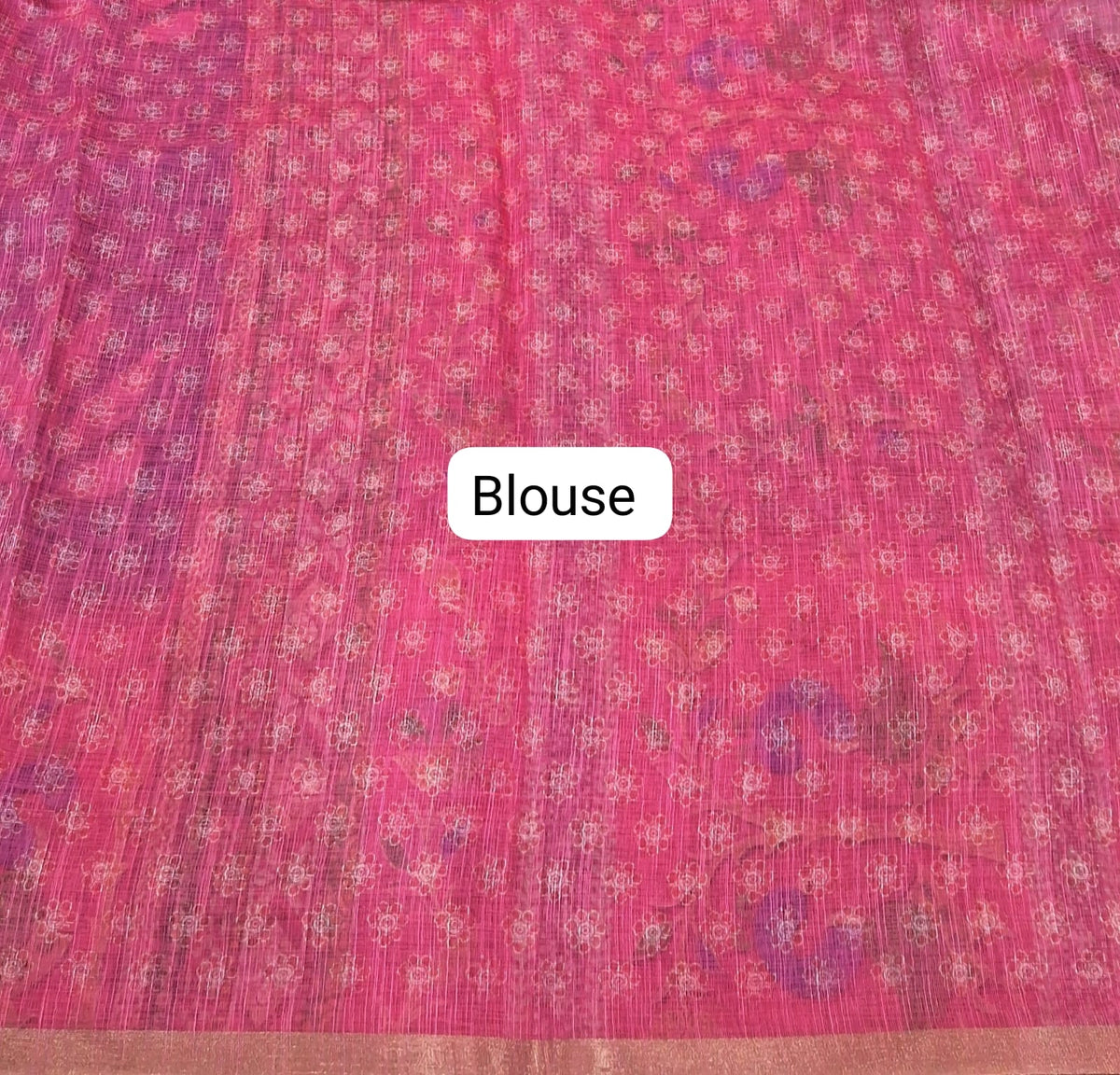 Blue Chandheri saree blouse