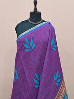 Purple Chandheri saree 1