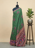 Elegant green Chandheri saree 