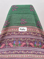 Elegant green Chandheri saree pallu