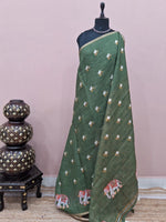 Green Chandheri Saree 