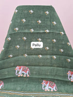 Green Chandheri Saree pallu