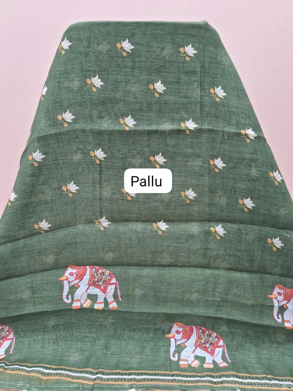 Green Chandheri Saree pallu