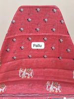 Pink Chandheri Saree pallu