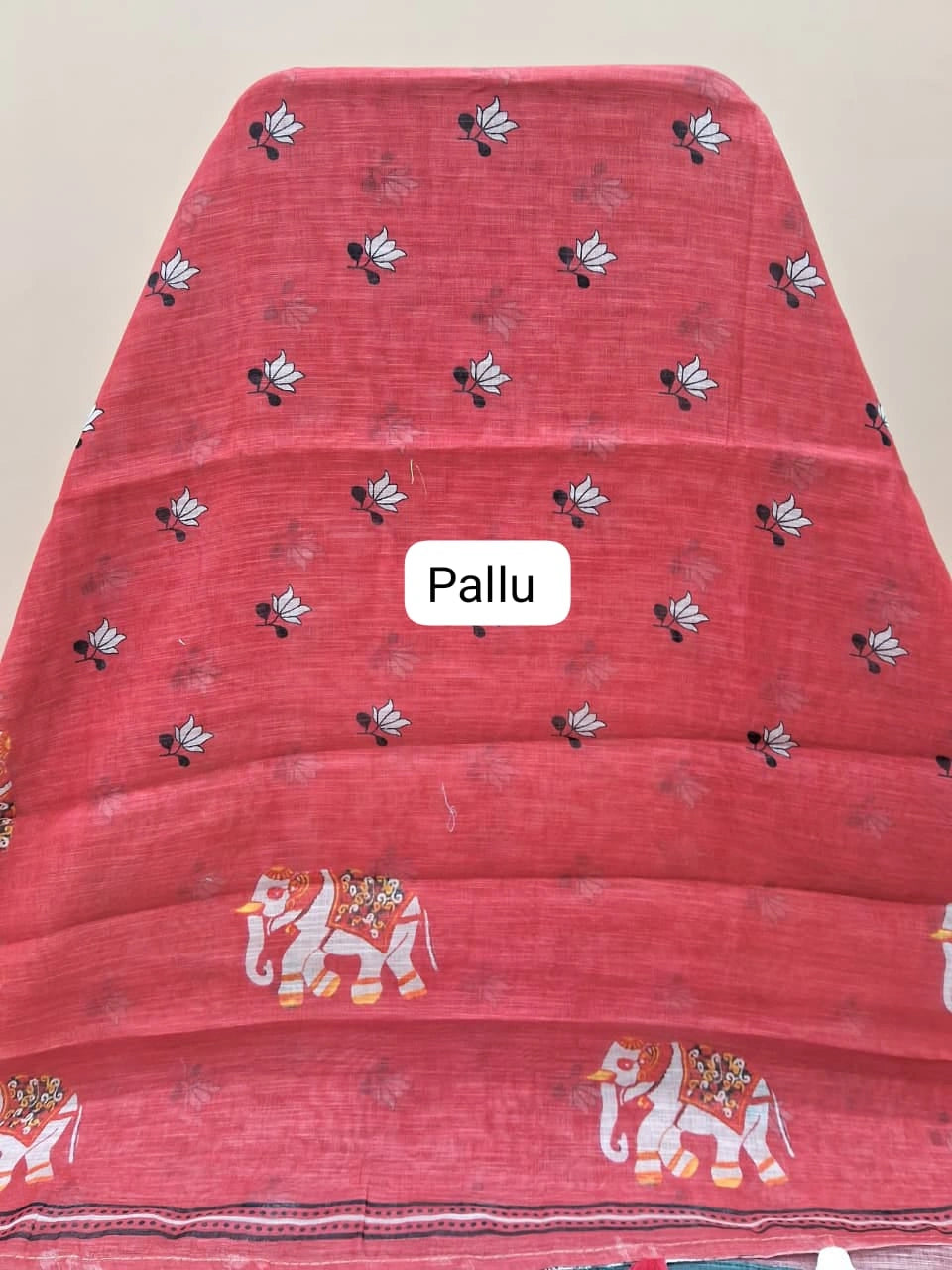 Pink Chandheri Saree pallu