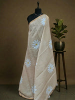 Beige Chanderi Saree 