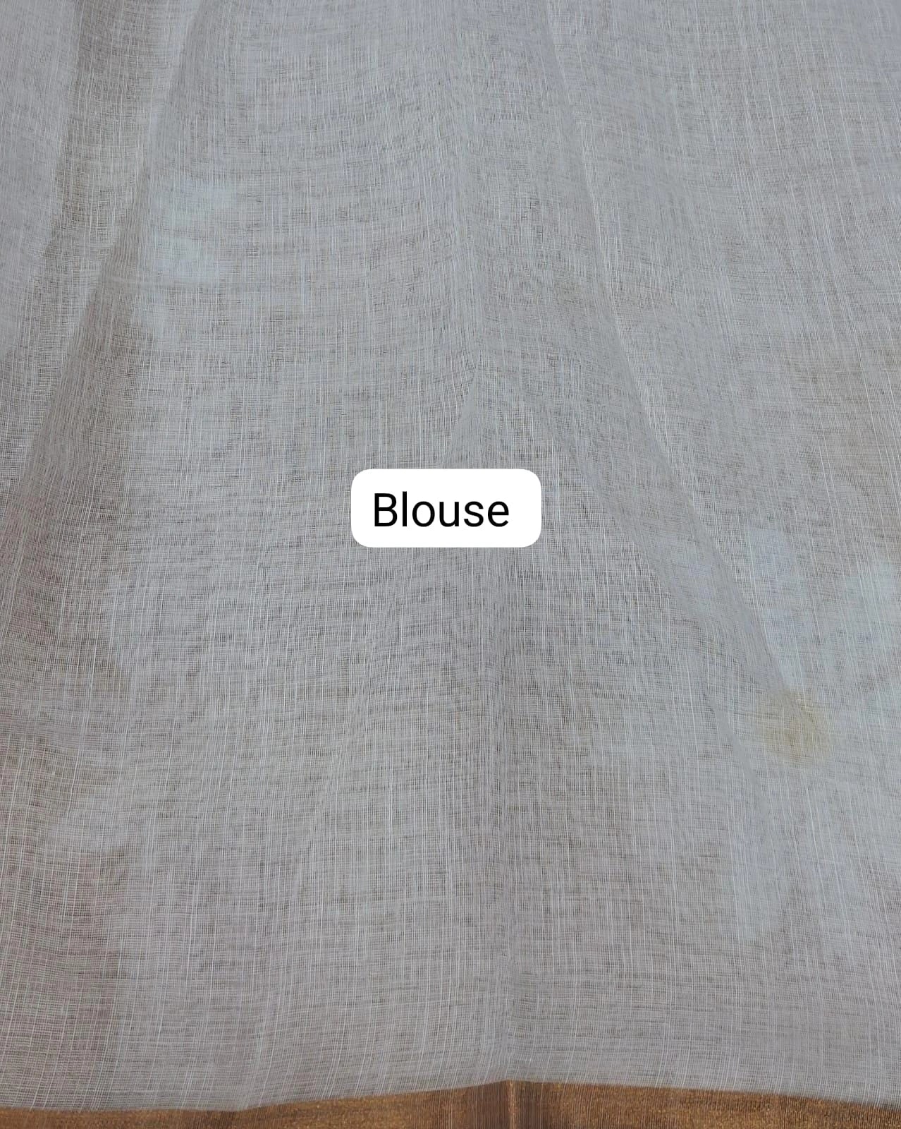 Beige Chanderi Saree Bouse