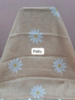 Beige Chanderi Saree Pallu