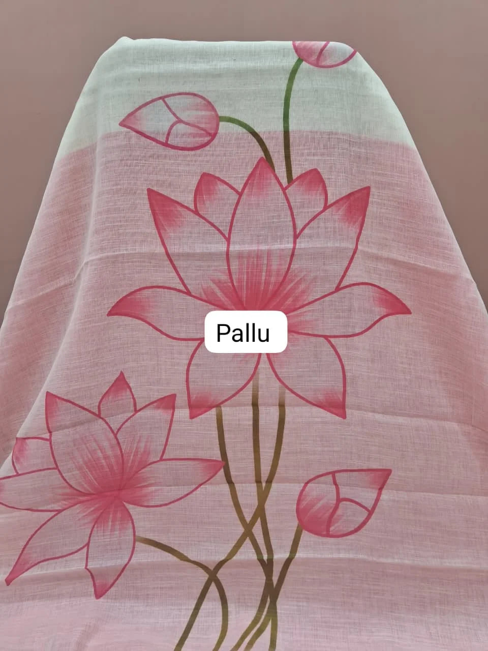 White Chandheri Saree Pallu