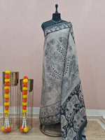 Grey Chanderi Saree