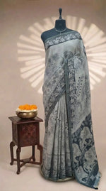 Grey Chanderi Saree