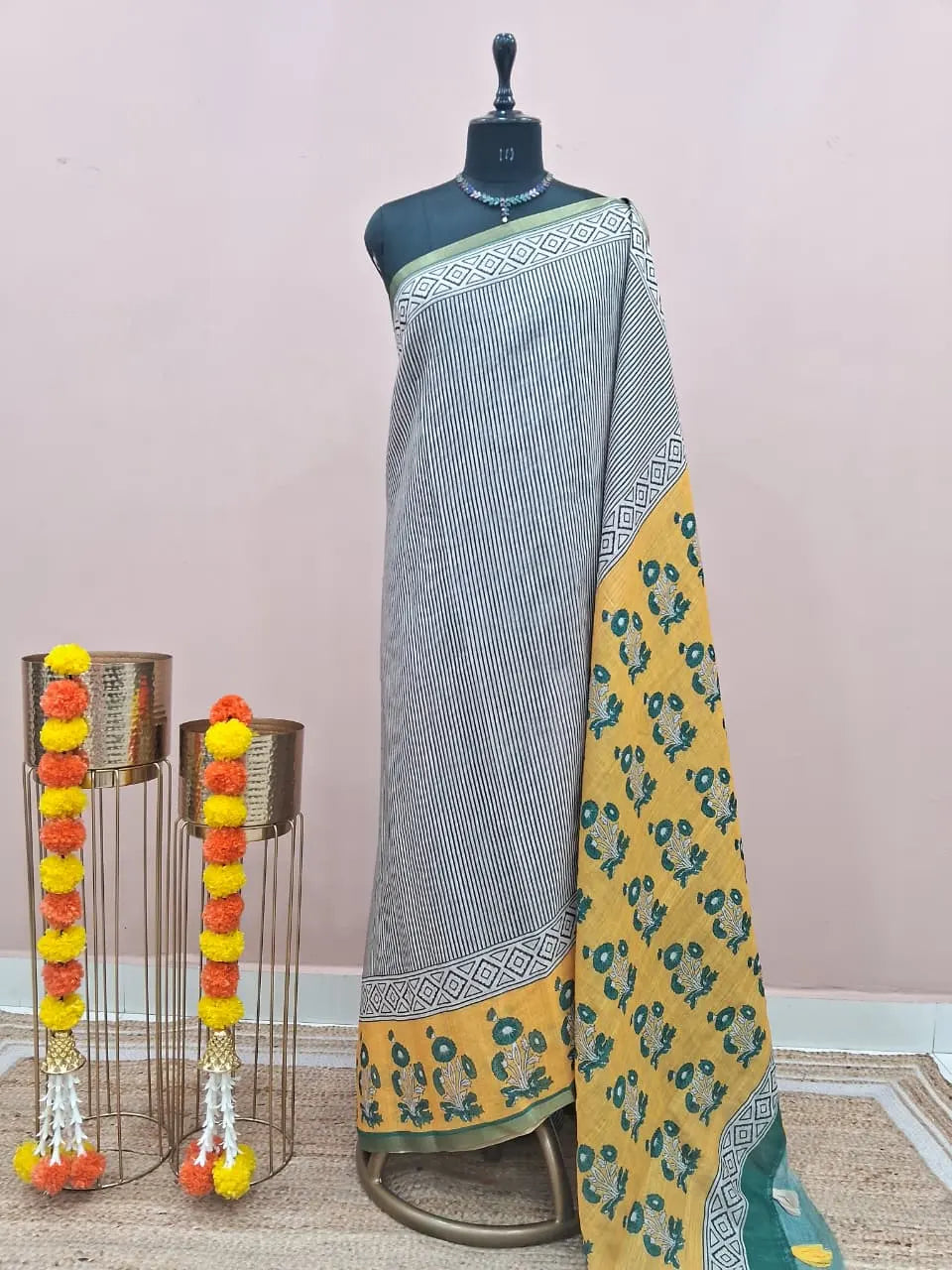 White Chandheri Saree Saree