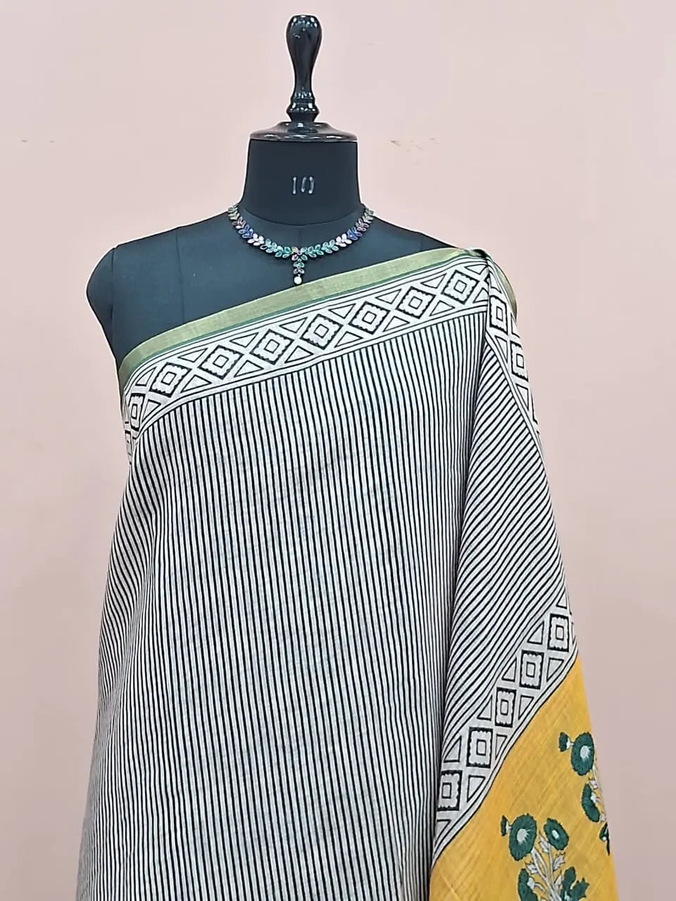 White Chandheri Saree Saree 1