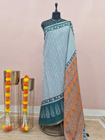 Black and White Chanderi Saree