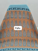 Black and White Chanderi Saree Pallu