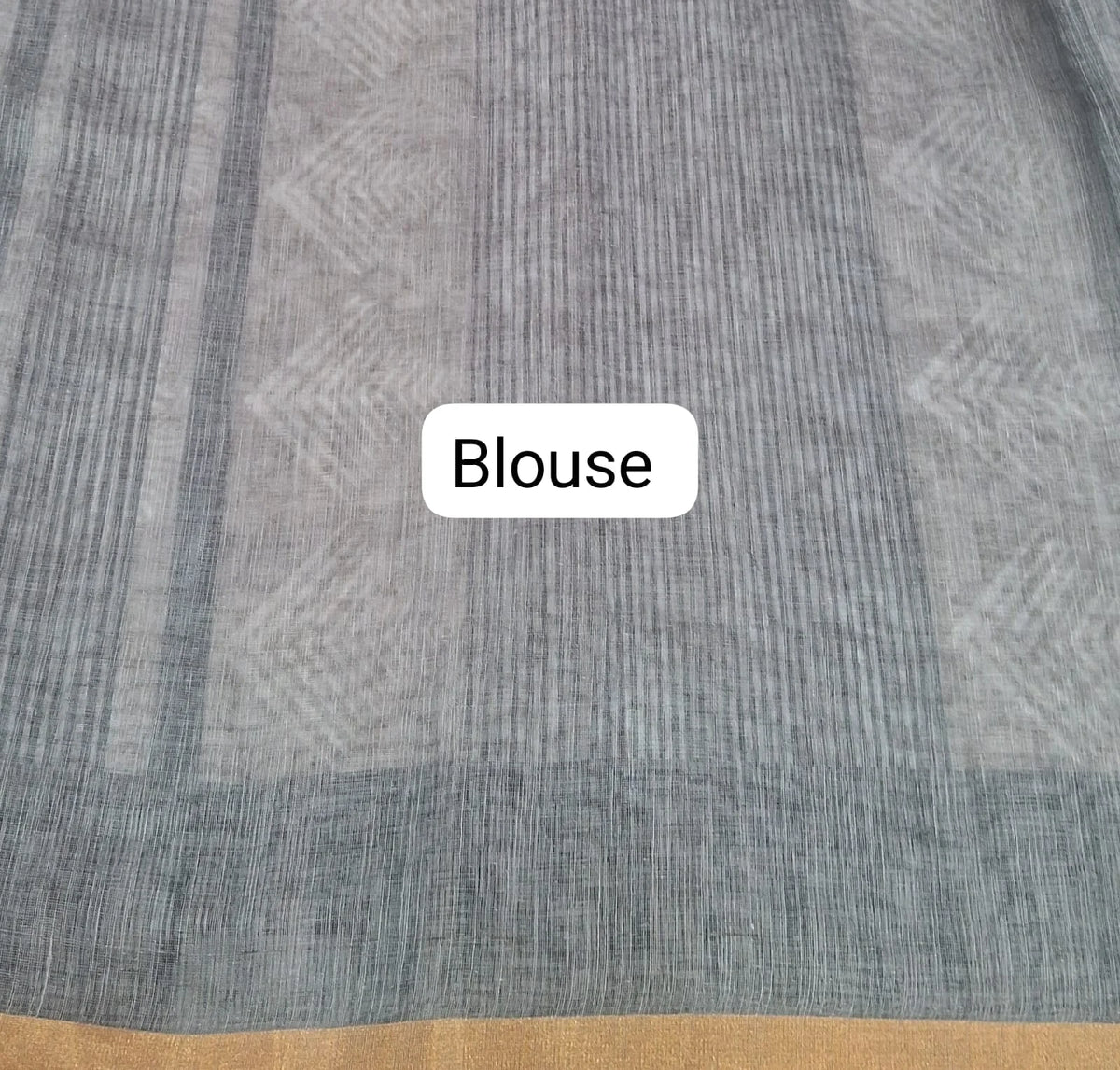 Ash Grey Chandheri Saree Blouse