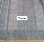 Ash Grey Chandheri Saree Blouse