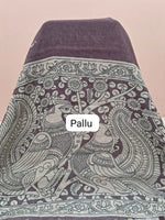 Dark Purple Chanderi Saree Pallu