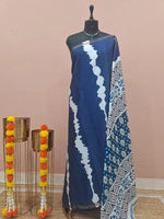 Navy Blue Chanderi Saree