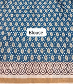 Navy Blue Chanderi Saree Blouse