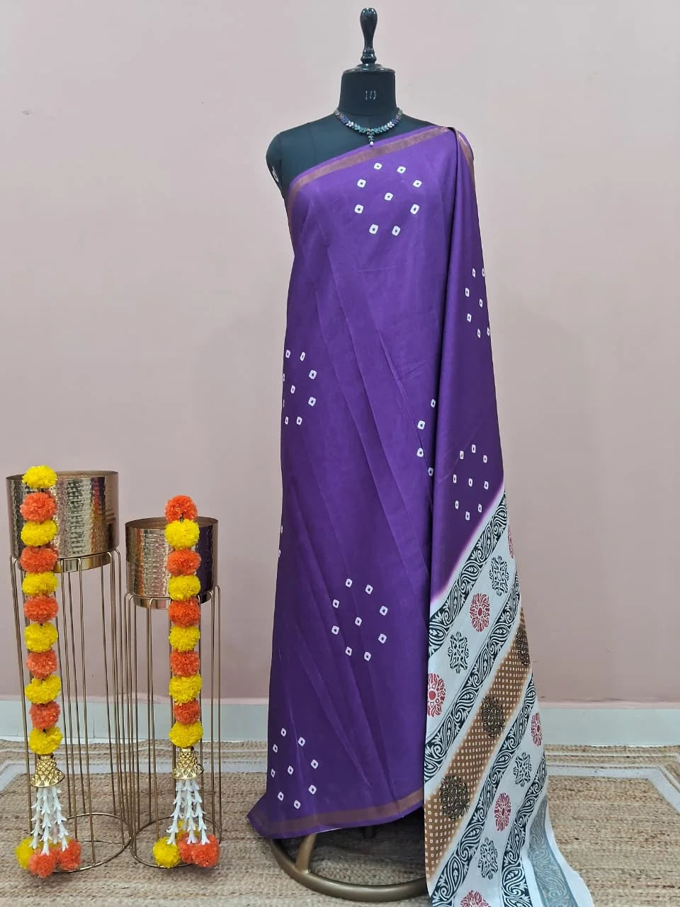 Purple Chanderi Saree