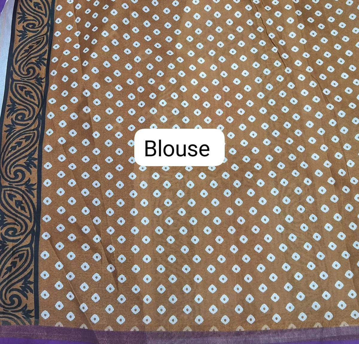 Purple Chanderi Saree Blouse