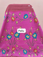 Dark Peach Chanderi Saree pallu
