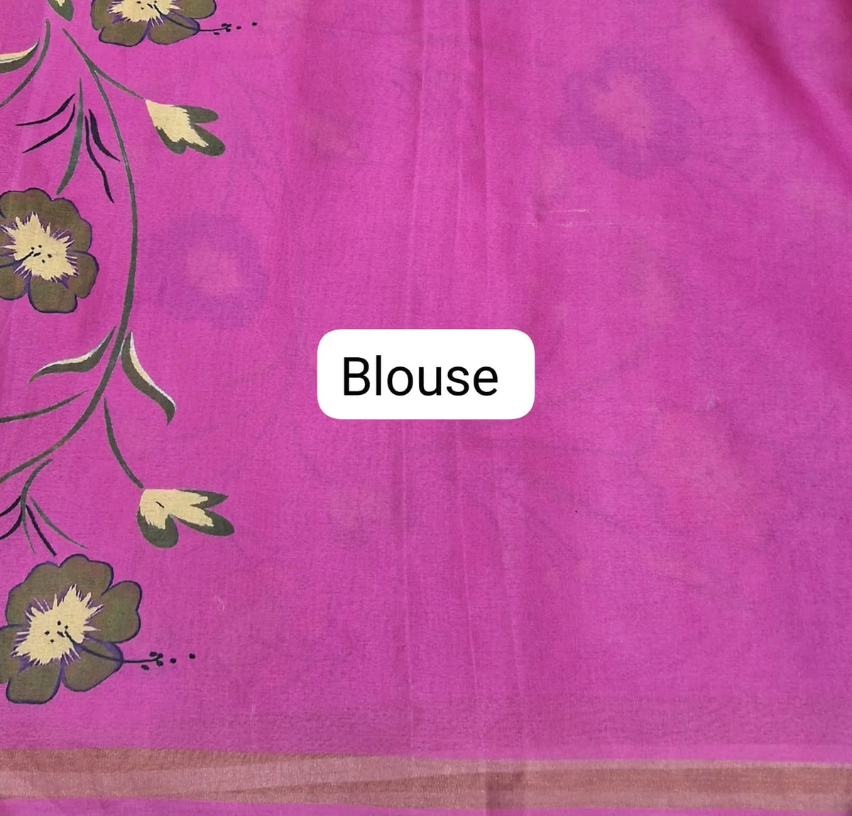 Dark Peach Chanderi Saree blouse