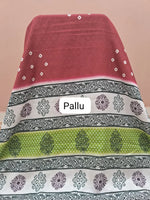 Dusky Peach Chanderi Saree Pallu