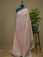 Peach Linen Saree 