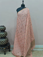 Peach Linen Saree 