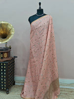 Peach Linen Saree 