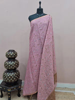 Soft Pink Linen Saree 