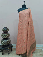 Peach Linen Saree 