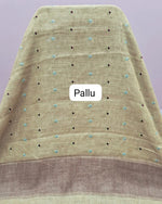 Light Green Linen Saree pallu