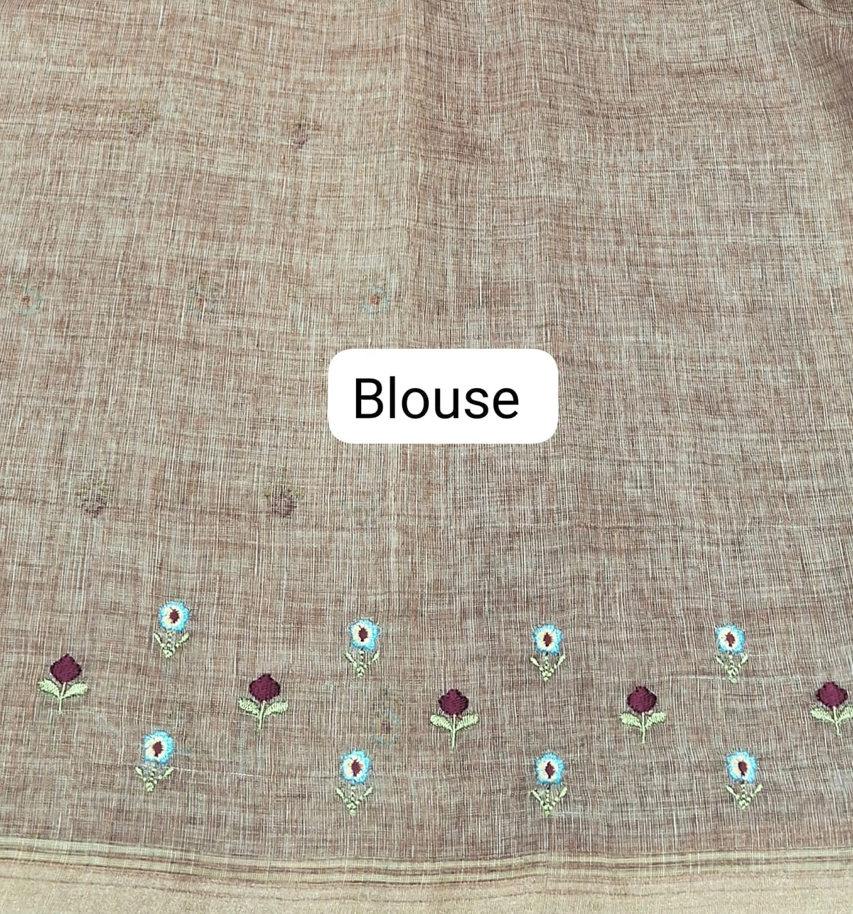Light Green Linen Saree blouse