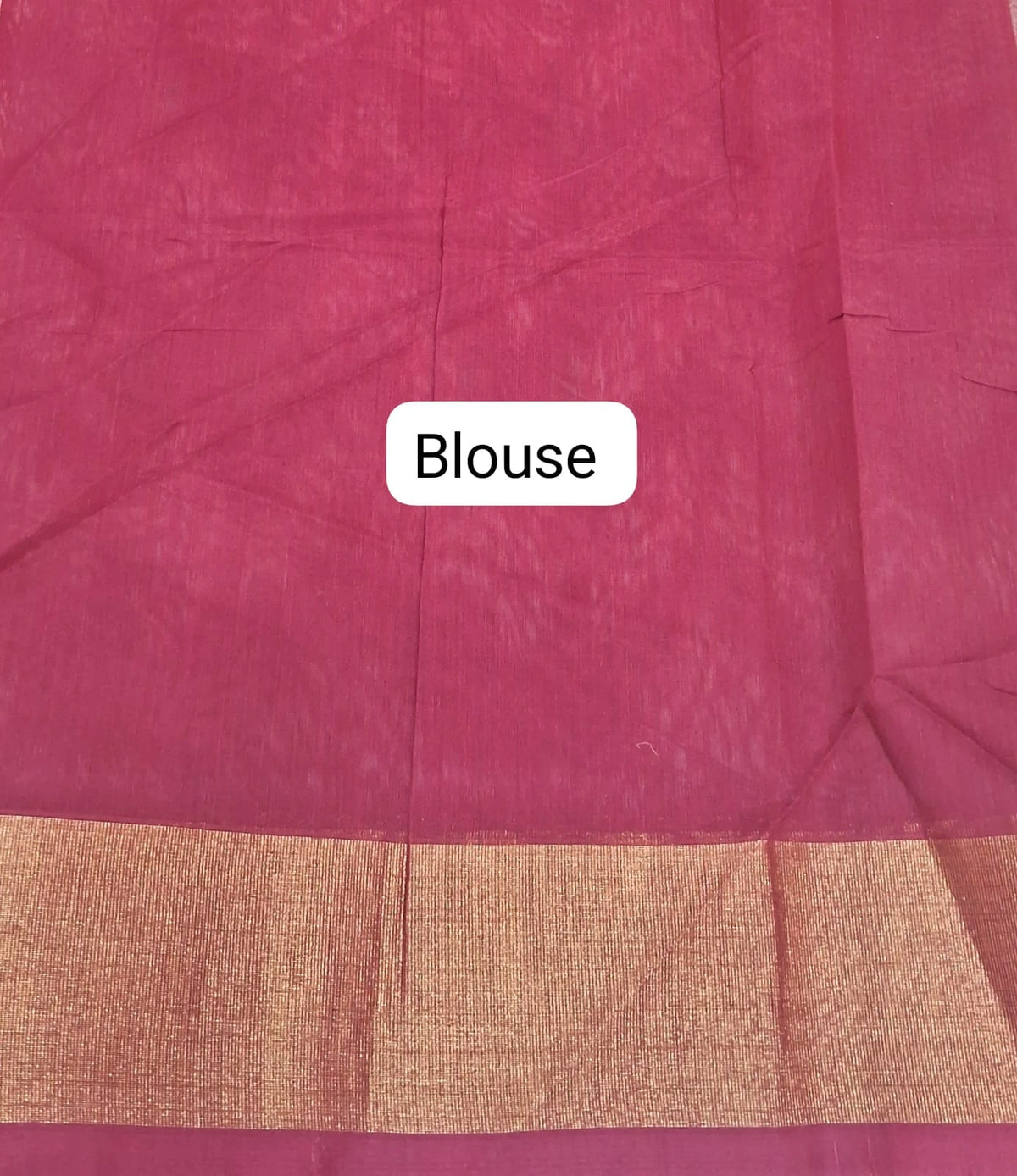 Beige Ikkat Silk Cotton Saree blouse
