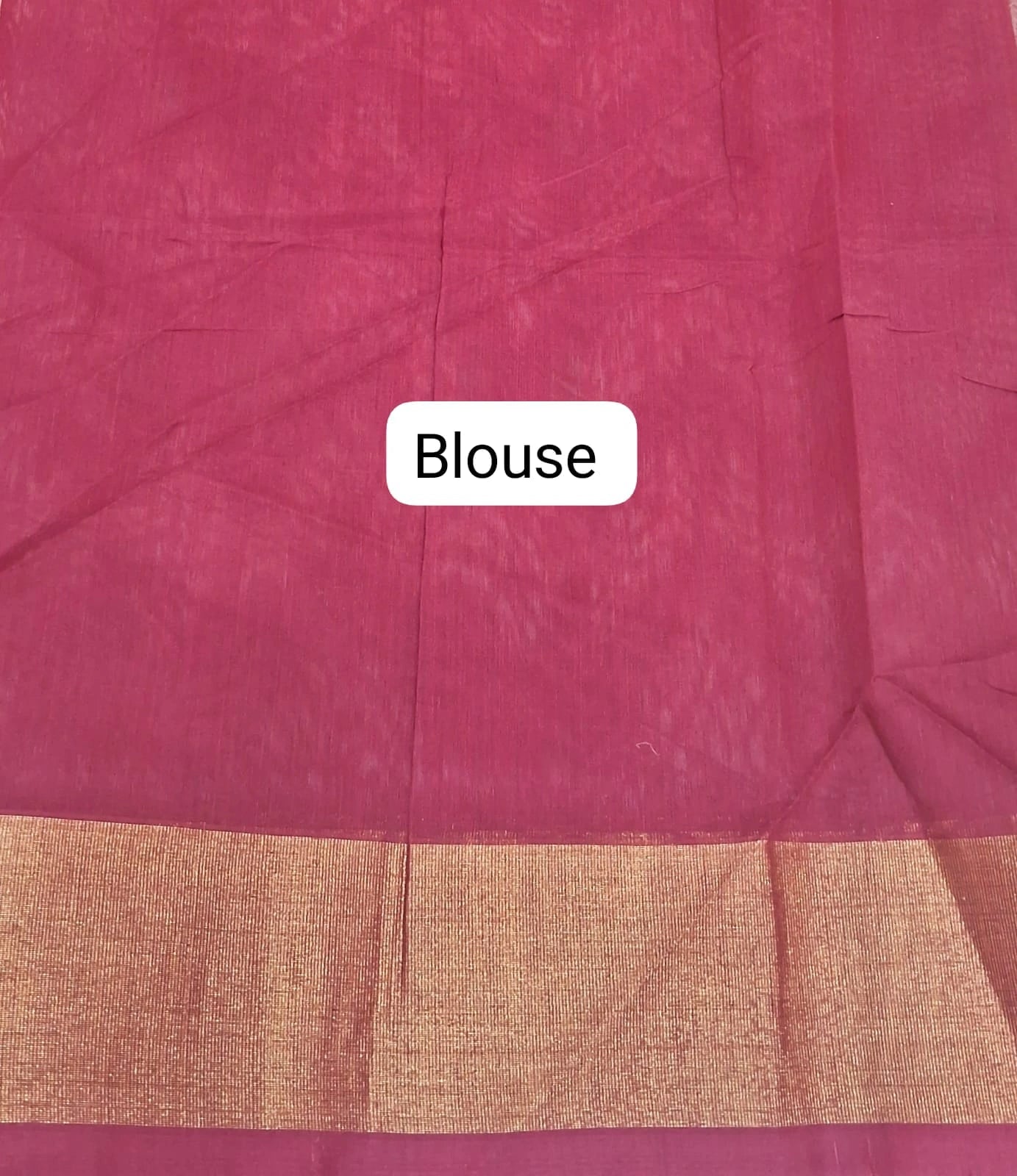 Beige Ikkat Silk Cotton Saree blouse